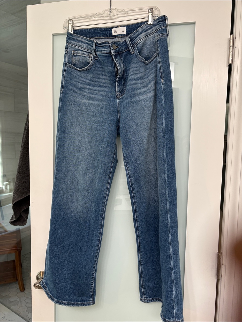 Classic High-Rise Straight Leg Blue Jeans